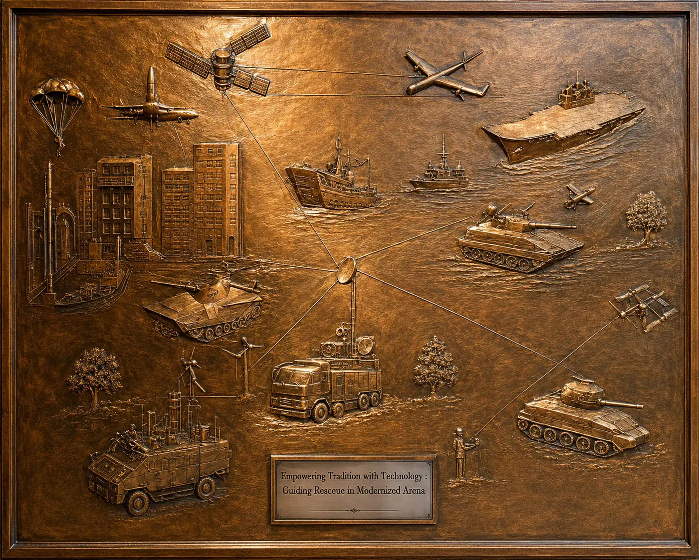 Customized Bronze Relief Mural